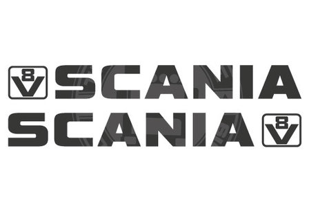 V8 SCANIA AUTOCOLLANT DE FEN&Ecirc;TRE