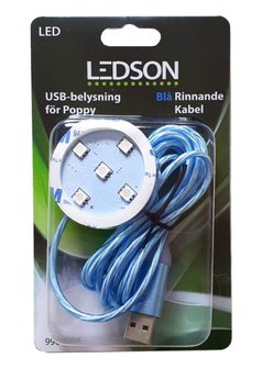 LEDSON - &quot;RUNNING&quot; POPPY LED - BLUE - USB