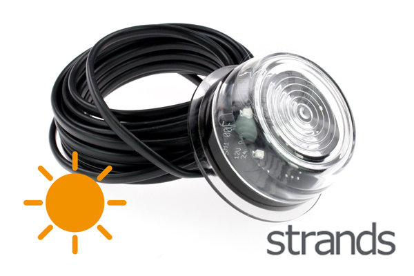 STRANDS - VIKING LED LAMPES LATÉRALES - ORANGE *VERRE TRANSPARENT*