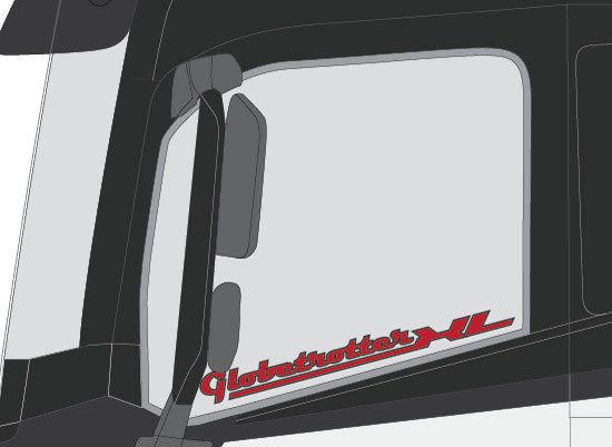 autocollant pour vitre - Globetrotter XL-DUOTONE - TRUCKJUNKIE