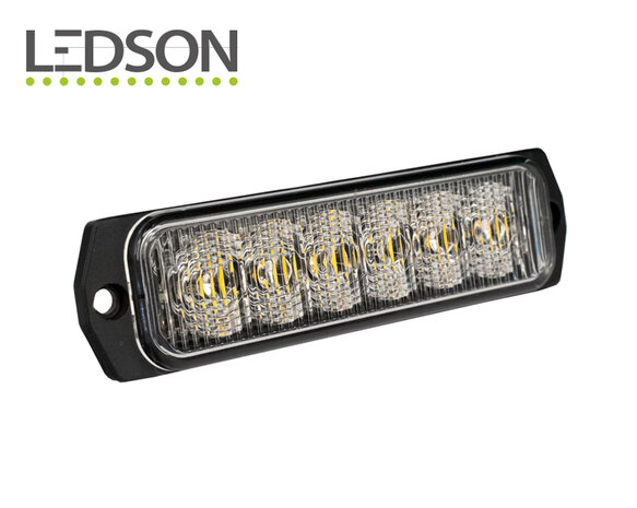LEDSON - ORANJE FLITSER - 6 LED - ECE R65/R10, SAE J595