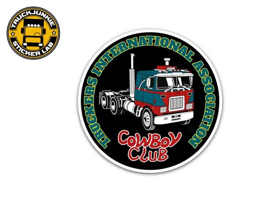 TIA COWBOY CLUB STICKER BLACK