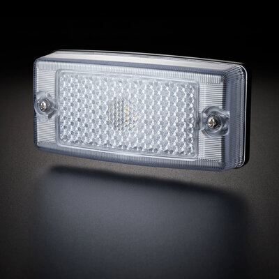 OMNIUS FEU DE POSITION LAT&Eacute;RAL &Agrave; LED - LED BLANCHE / LENTILLE CLAIRE