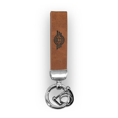 TRUCKJUNKIE KEYCHAIN WITH ENGRAVED LOGO - Brown