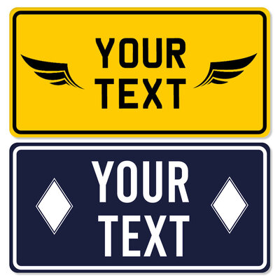 PLAQUE M&Eacute;TALLIQUE PERSONNALIS&Eacute;E IMPRIM&Eacute;E - AM&Eacute;RIQUE