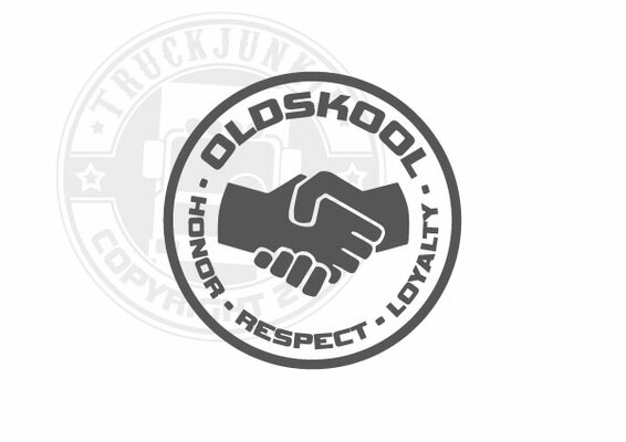 oldskool handshake sticker honor loyalty respect