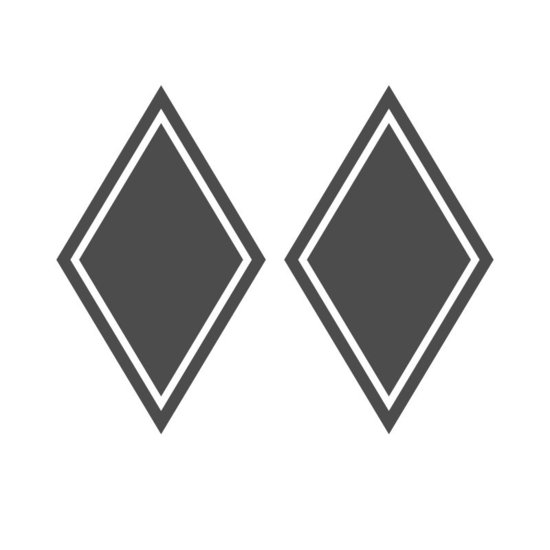 HOEKSCHILD STICKER RUITVORM