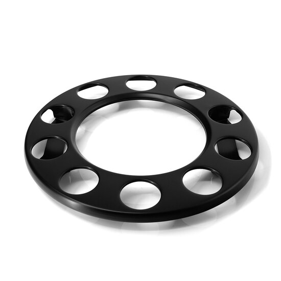 ANNEAU DE ROUE - JANTE EN ACIER - 10 TROUS OUVERTS - NOIR