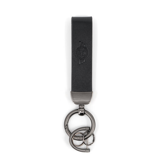 TRUCKJUNKIE KEYCHAIN WITH ENGRAVED LOGO - BLACK