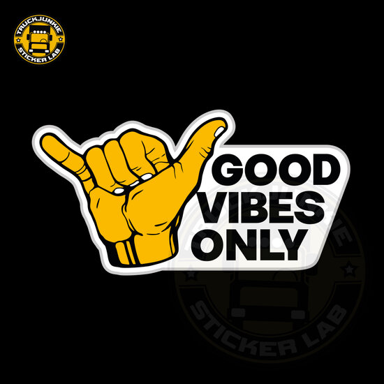 Good Vibes Only - Autocollant imprim&eacute; en entier