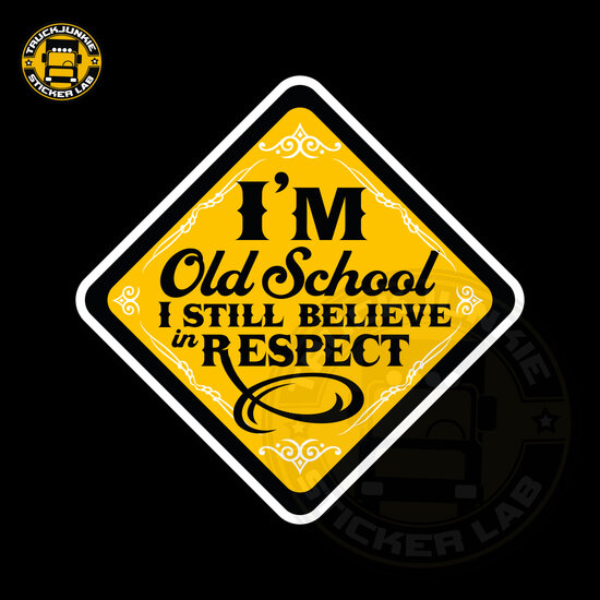 I&#039;m old skool - Autocollant enti&egrave;rement imprim&eacute;