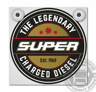 THE LEGENDARY NEW - SUPER CHARGED DIESEL - LIGHTBOX DELUXE - PLAQUE AVANT L&Acirc;CHE