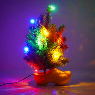  MINI SAPIN DE NO&Euml;L AVEC LED ET SABOT