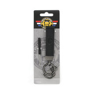 PORTACHIAVI TRUCKJUNKIE CON LOGO INCISO - NERO