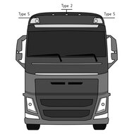 LAMPE SUP&Eacute;RIEURE VOLVO 2012 &ndash; TYPE 2 &ndash; SET