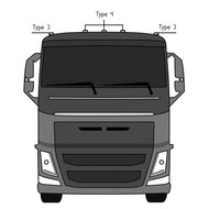 LAMPE SUP&Eacute;RIEURE VOLVO 2012 &ndash; TYPE 3 &ndash; SET