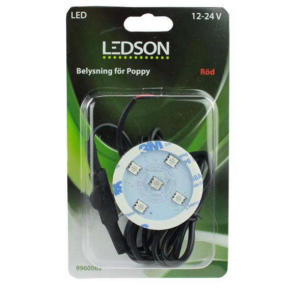 LEDSON - POPPY LED LIGHT- ROUGE - CONNEXION DIRECTE - 10-40V