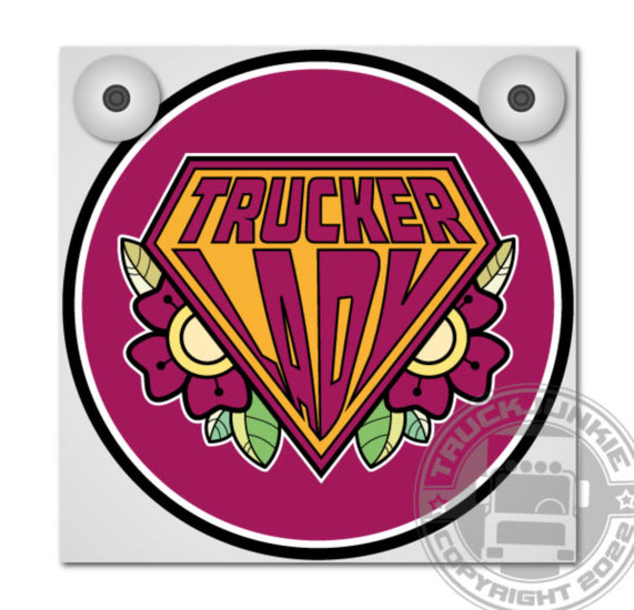 TRUCKER LADY - ROSES - LIGHTBOX DELUXE - PLAQUE AVANT LÂCHE