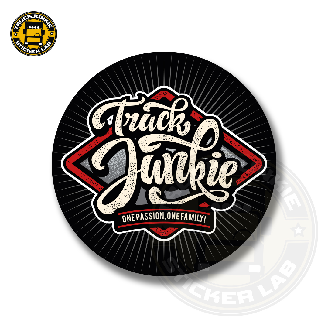 Truckjunkie - Red Wyber - Autocollant imprimé complet