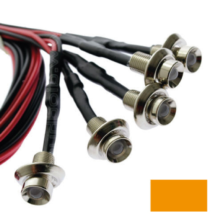 encastré led ORANGE chrome