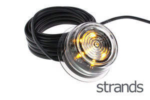 STRANDS - VIKING LED LAMPES LATÉRALES - ORANGE *VERRE TRANSPARENT*