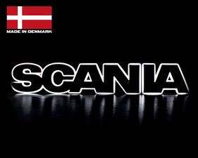 BLANC XENON - ASSIETTE LUMINEUSE - LOGO SCANIA GRILL ÉCLAIRÉ