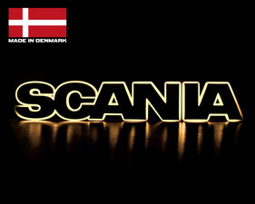 BLANC CHAUD  - ASSIETTE LUMINEUSE - LOGO SCANIA GRILL ÉCLAIRÉ