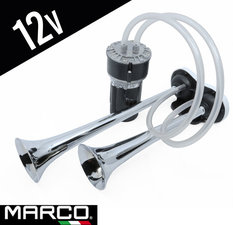 12V - MARCO - AVERTISSEUR NAPOLITANO 2 TONS - INCL. COMPRESSEUR