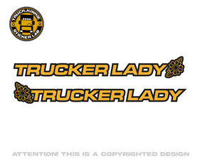 TRUCKER LADY - 2-COLORES AUTOCOLLANT