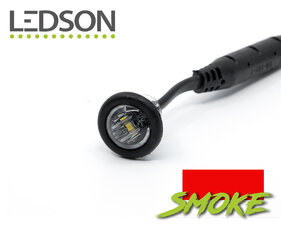 ENCASTRÉ ROND Ø 28MM - VERRE SMOKE / ROUGE