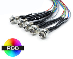 ENCASTRABLE - MINI SPOT LED - RGB - 24V - 5 PIECES - CHROME