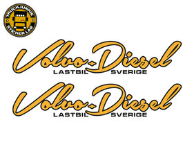 VOLVO-DIESEL - LASTBIL SVERIGE - 2-COLORES AUTOCOLLANT
