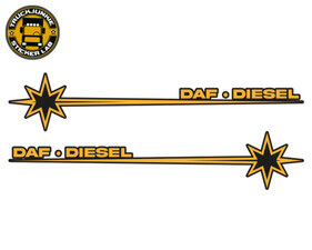 DAF DIESEL - STAR - 2-COLORES AUTOCOLLANT