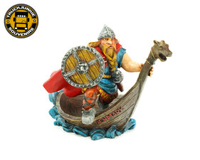 VIKING AVEC BOUCLIER SUR UN BATEAU - DANEMARK - 10CM