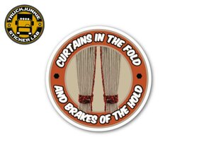 CURTAINS IN THE FOLD - FULL PRINT STICKER