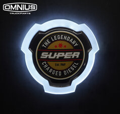 XENON BLANC / ASPECT MAT - EMBLÈME ILLUMINÉ - ADAPTÉ POUR SCANIA