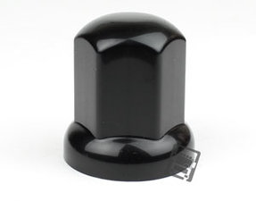 XXL - BLACK PLASTIC WHEEL NUT COVER 32MM - 53MM HIGH